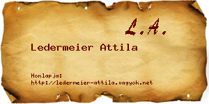 Ledermeier Attila névjegykártya